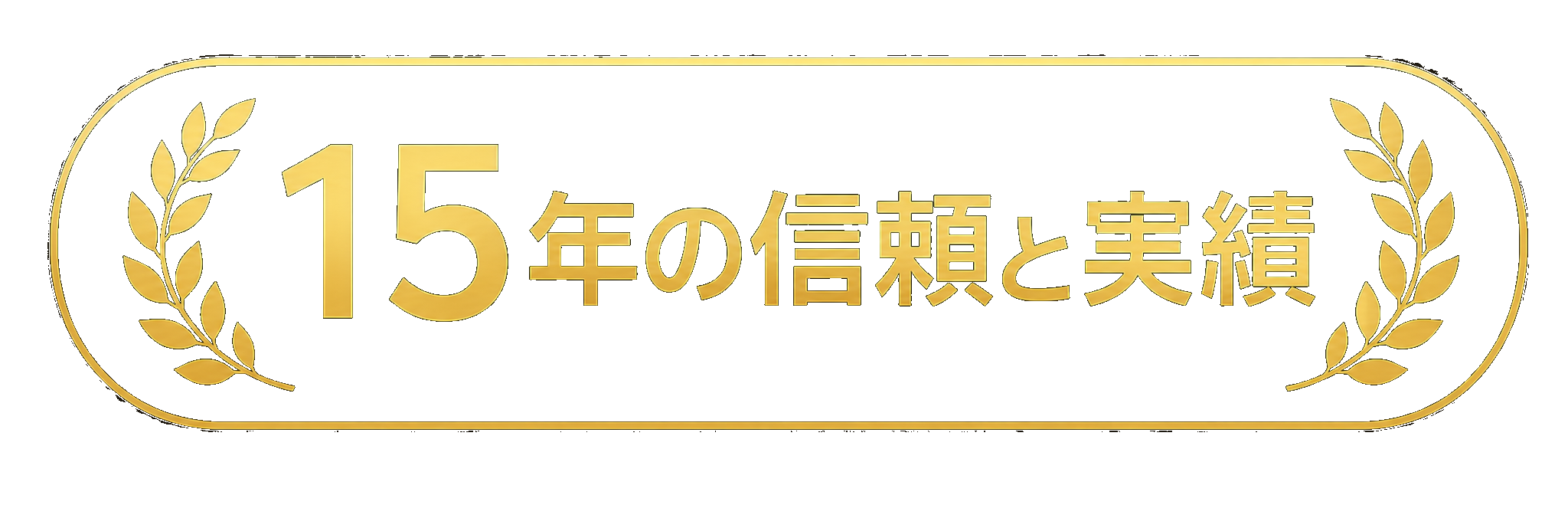 15年の信頼と実績